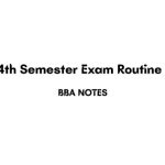 BBA 4th Semester Exam Routine 2025