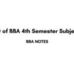 List of BBA 4th Semester Subjects