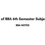 List of BBA 6th Semester Subjects