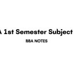 BBA 1st Semester Subject list